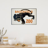 Zwart paneel bij de Brookfield Zoo WPA Poster (Keuken)