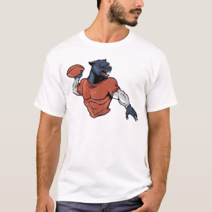 Zwart panter met Football T-shirt