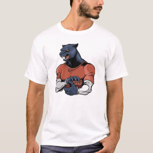 Zwart panter met Football T-shirt