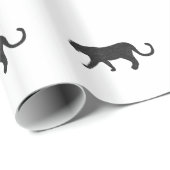 Zwart panter op wit cadeaupapier (Rol Hoek)