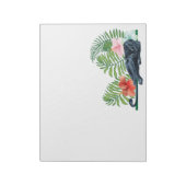 Zwart panter Resting Amid Oerwoud Foliage Notitieblok (Linkerzijde)