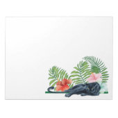 Zwart panter Resting Amid Oerwoud Foliage Notitieblok (Voorkant)