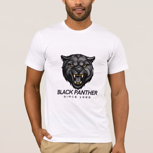 Zwart panter t-shirt (Voorkant)