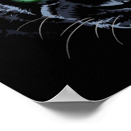 Zwart pantergroen zwart poster (Hoek)