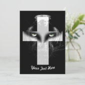 Zwart panterkruis kaart (Staand voorkant)