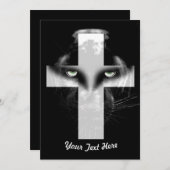 Zwart panterkruis kaart (Voorkant / Achterkant)