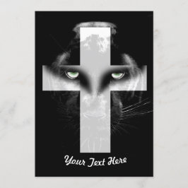 Zwart panterkruis kaart