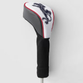 Zwart Panther-ontwerp – Slippend leer Golfheadcover (Schuin)