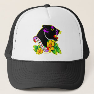 Zwart pantherTattoo Trucker Pet