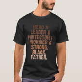 Zwart Papa Junenth Vaderdag Zwart Afrikaans Ameri T-shirt (Voorkant)