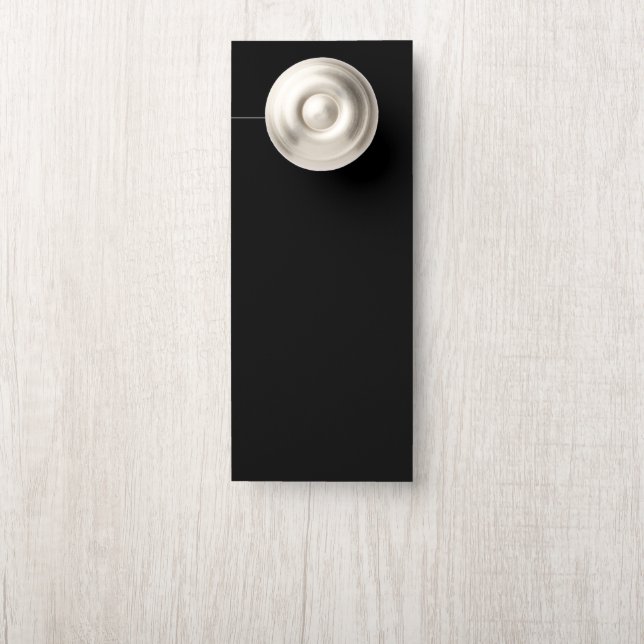 Zwart Papier Deurhanger (Op knop)