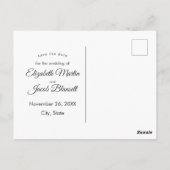 Zwart papier gesneden mandala de datum opslaan briefkaart (Achterkant)