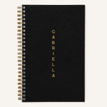 Zwart papier textuur & goud minimale naam