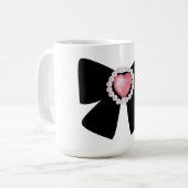 zwart parellint koffiemok (Voorkant links)