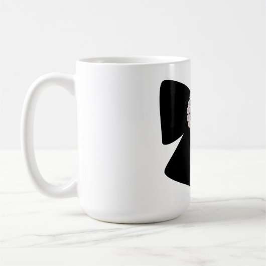 zwart parellint koffiemok (Links)