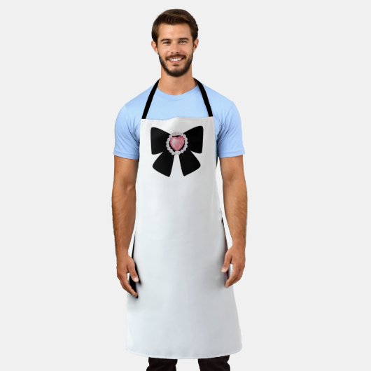 zwart parellint schort (Gedragen)