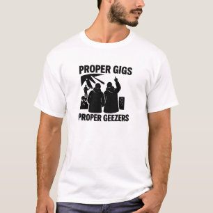 Zwart Parka Gig Publiek Oude Man Quote Design T-shirt