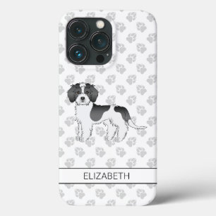 Zwart Parti-kleur Mini Goldendoodle Hond & Naam Case-Mate iPhone Case