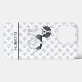 Zwart Parti-kleur Mini Goldendoodle Hond & Naam Case-Mate iPhone Case (Achterkant (horizontaal))