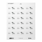 Zwart Parti-kleur Mini Goldendoodle Hond & Tekst Etiket (Full Sheet)