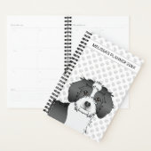 Zwart Parti-kleur Mini Goldendoodle Hond & Tekst Planner (Display)