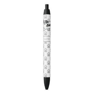 Zwart Parti-Kleur Tibetaanse Spaniel Cute Hond & N Zwarte Inkt Pen