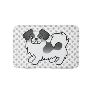 Zwart Parti-Kleur Tibetaanse Spaniel Cute Hond & P Badmat
