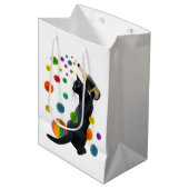 Zwart Party Kat Gift Bag Medium Cadeauzakje (Voorkant Gekanteld)