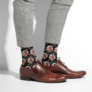 Zwart Pas getrouwd Couple Photo Pattern Sokken