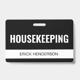 Zwart pasje voor hotel huishoudelijke medewerkers badge