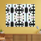 Zwart & pastel geometrische Abstracte kunst Canvas Afdruk (Insitu (Woonkamer))