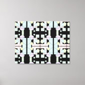 Zwart & pastel geometrische Abstracte kunst Canvas Afdruk (Voorkant)
