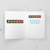 Zwart patchwork Quilt Block Art weldra goed Kaart (Binnen)