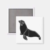 Zwart Patent Leather Seal Magneet (Voorkant / Achterkant)