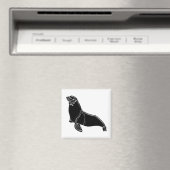 Zwart Patent Leather Seal Magneet (Insitu (Vaatwasser))