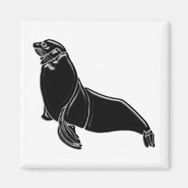 Zwart Patent Leather Seal Magneet