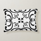 Zwart patroon accent kussen (Voorkant)
