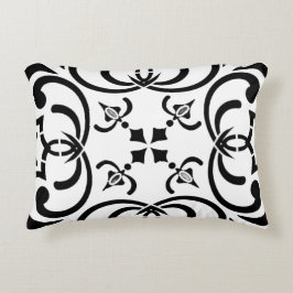 Zwart patroon accent kussen