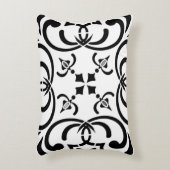 Zwart patroon accent kussen (Voorkant(Verticaal))