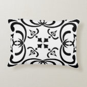 Zwart patroon accent kussen (Achterkant)