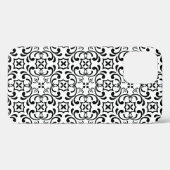 Zwart patroon Case-Mate iPhone case (Achterkant (horizontaal))
