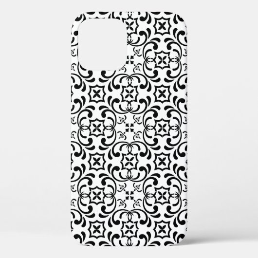 Zwart patroon Case-Mate iPhone case (Achterkant)