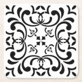 Zwart patroon kartonnen onderzetters (Voorkant)