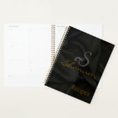 Zwart patroon kookrecept planboek planner (Display)