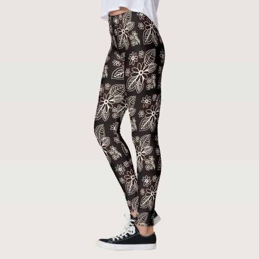 Zwart patroon leggings (Links)