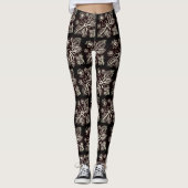 Zwart patroon leggings (Voorkant)