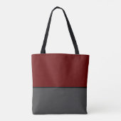 Zwart patroon met Bourgogne Tote Bag (Achterkant)