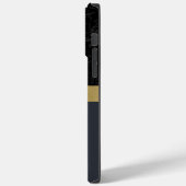 Zwart patroon met Gold Stripe Case-Mate iPhone Case (Achterkant / Links)
