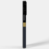 Zwart patroon met Gold Stripe Case-Mate iPhone Case (Achterkant / Rechts)