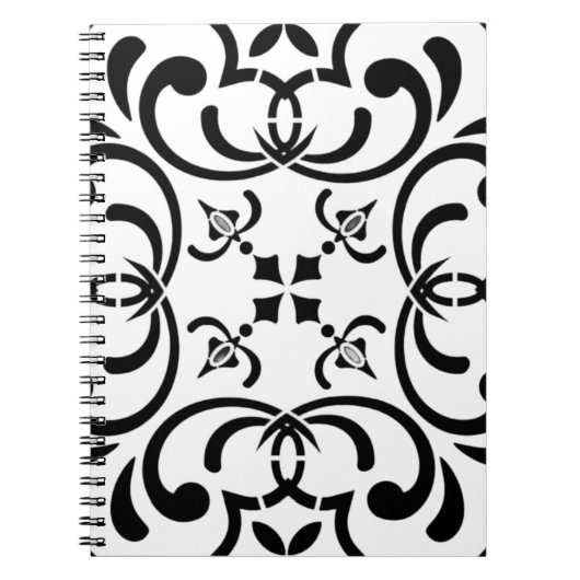 Zwart patroon notitieboek (Voorkant)